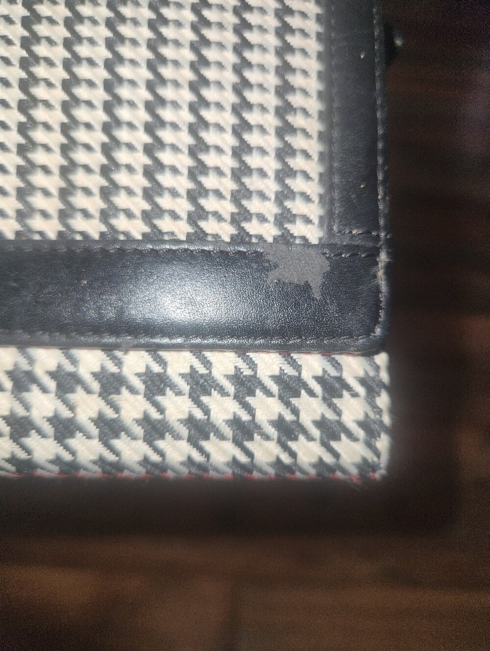 Lauren Houndstooth Foldover Wallet (Some Sign Of Wear View All Pics) - Picture 7 of 8